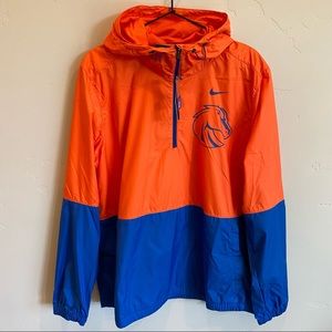 NIKE Broncos Packable Wind Rain Jacket Shell Boise State Denver